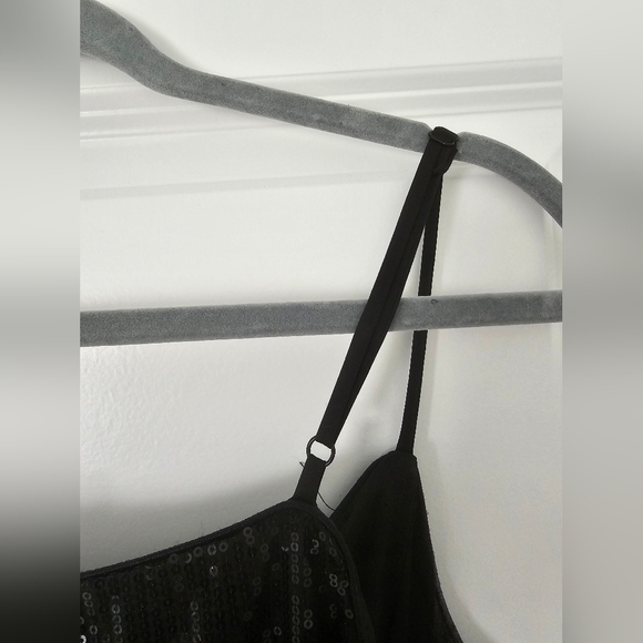 Lulus Black Sequined Dress Glamorous Affair Cutout XL Current Style - Picture 8 of 8